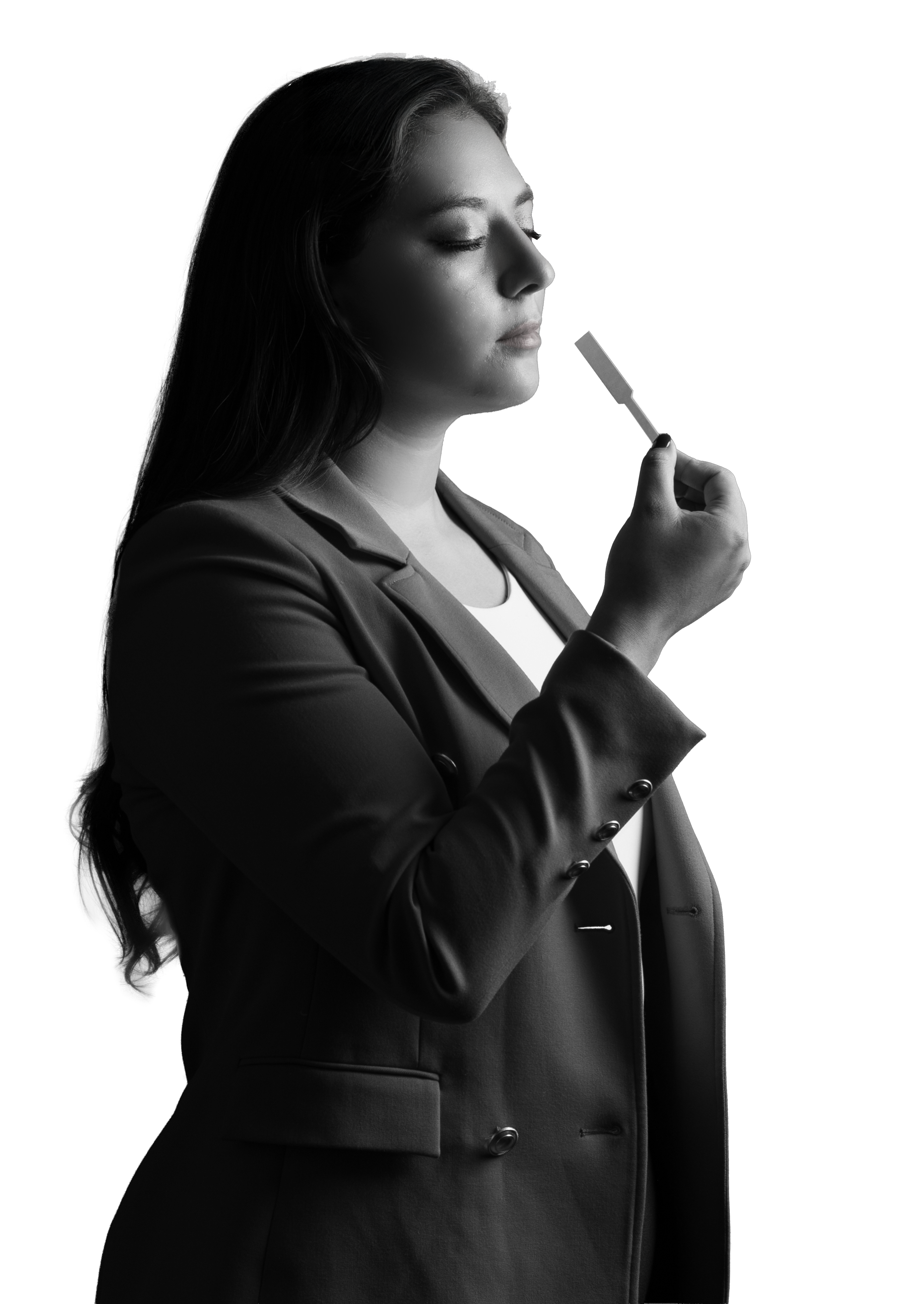 Carolina Reyes trabajando una fragancia